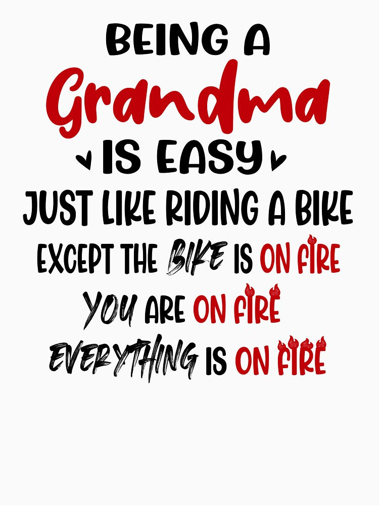 Being A Grandma Is Like Riding A Bike Mothers Day Birthday Funny Gigi by EasyPrintGift