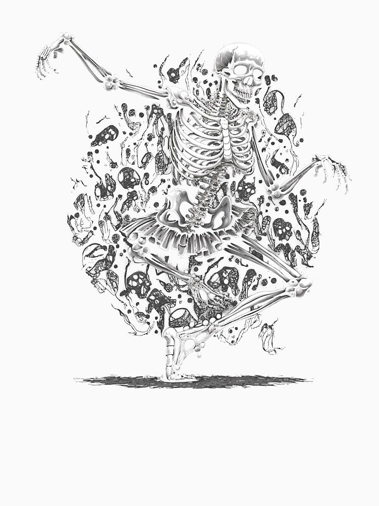 Funny Ballet Dancing Cute Skeleton Dancer by MintaApparel