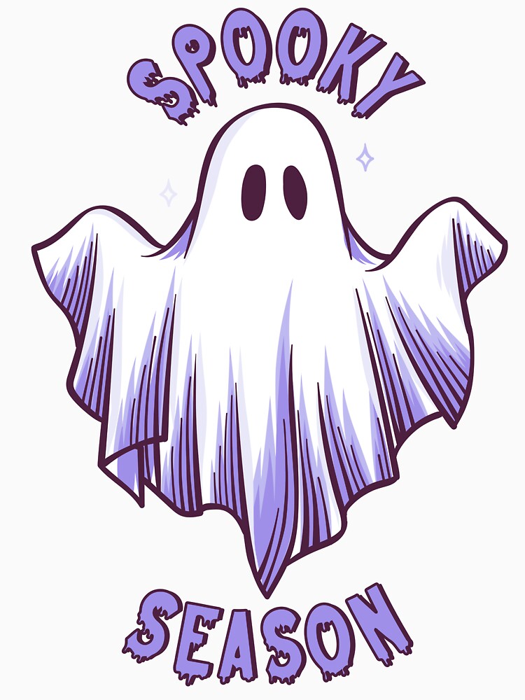 Spooky Season - Purple Cute Ghost Halloween by artsyvectors