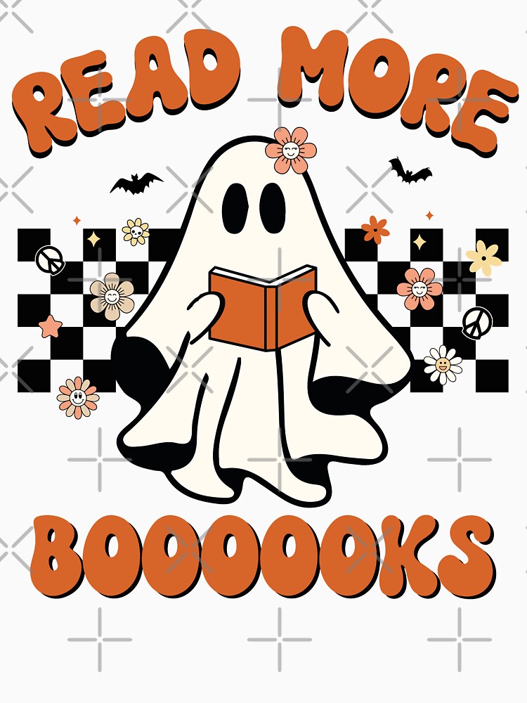 Read More Books Groovy Halloween Boo Ghost Read a Book by Tatus Brinal