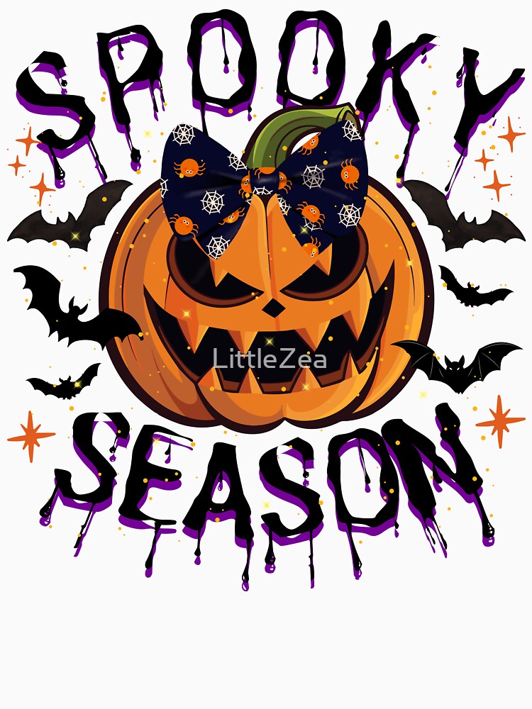 Retro Halloween Spooky Season Women Men Halloween Costume Fall Pumpkin Bow Couple Halloween Party by LittleZea