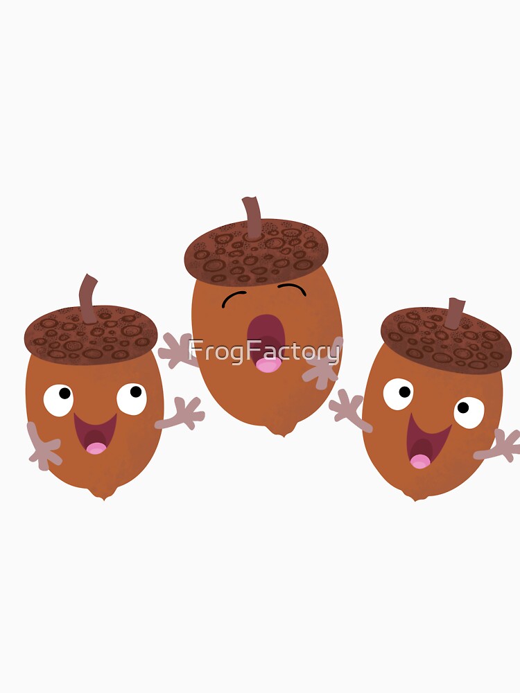 Cute happy acorns singing cartoon by FrogFactory