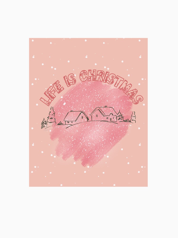 Life is christmas, pink retro aesthetic christmas by Abelievingheart