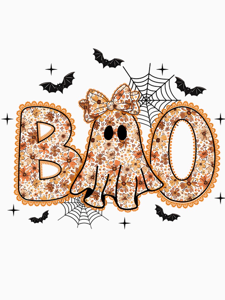 Boo Floral Ghost Halloween by veotidesgster