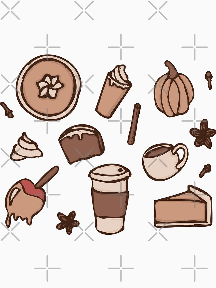 Cute Hand Drawn Neutral Aesthetic Fall Set by TheEclecticKat