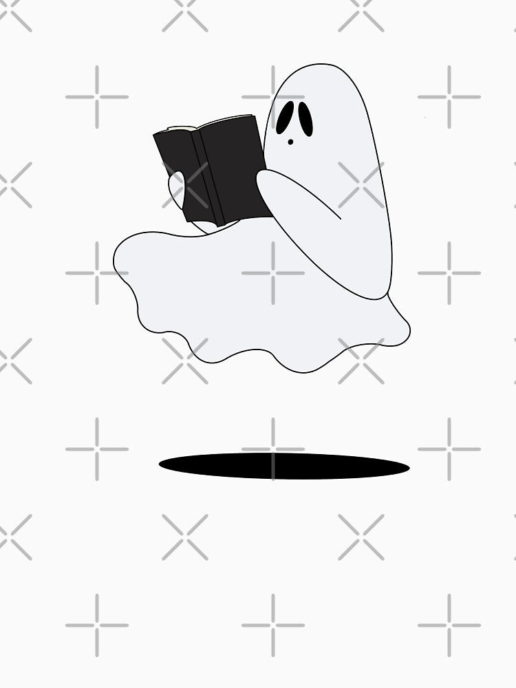 Sheet Ghost Reading A Book While Floating by limitLIS