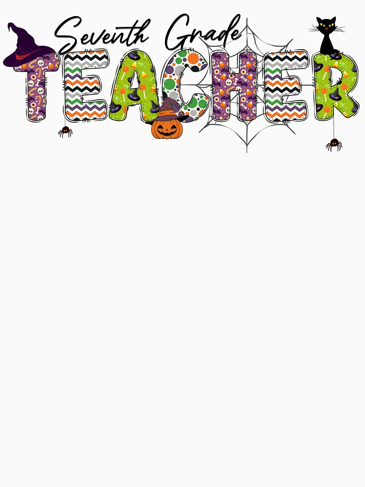 Seventh Grade Teacher Cute Halloween by NoonMoonApparel