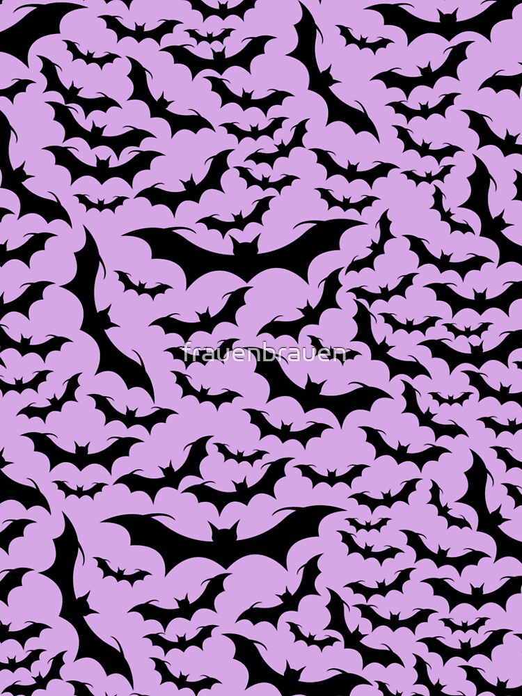 Bats pattern in lilac and black by frauenbrauen