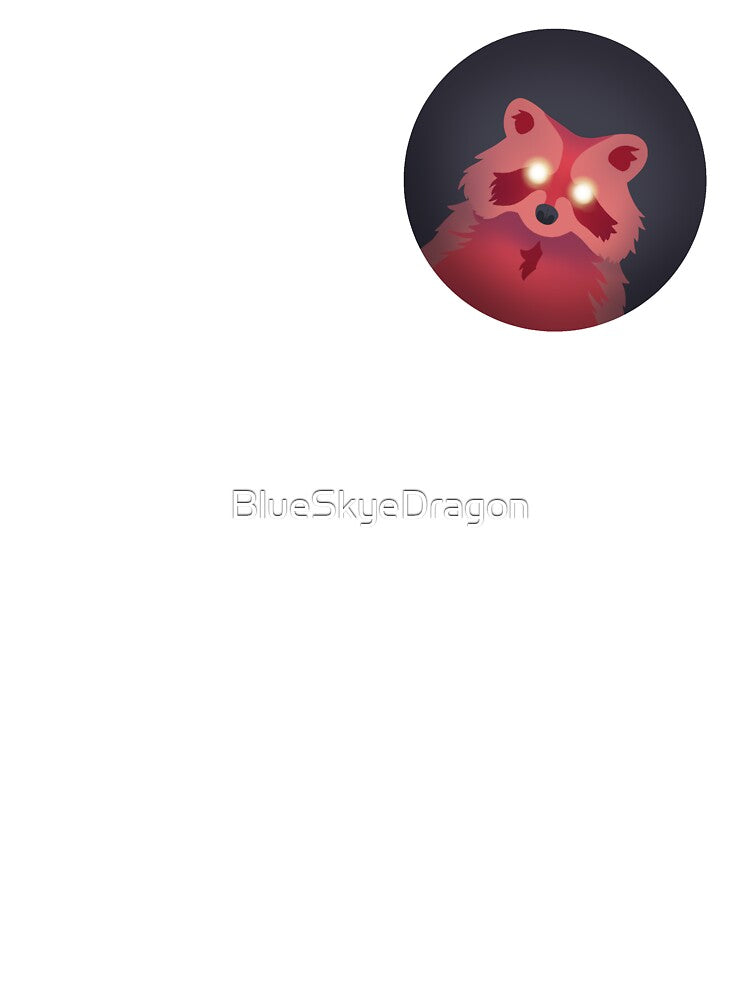 Raccoon with Glowing Eyes by BlueSkyeDragon