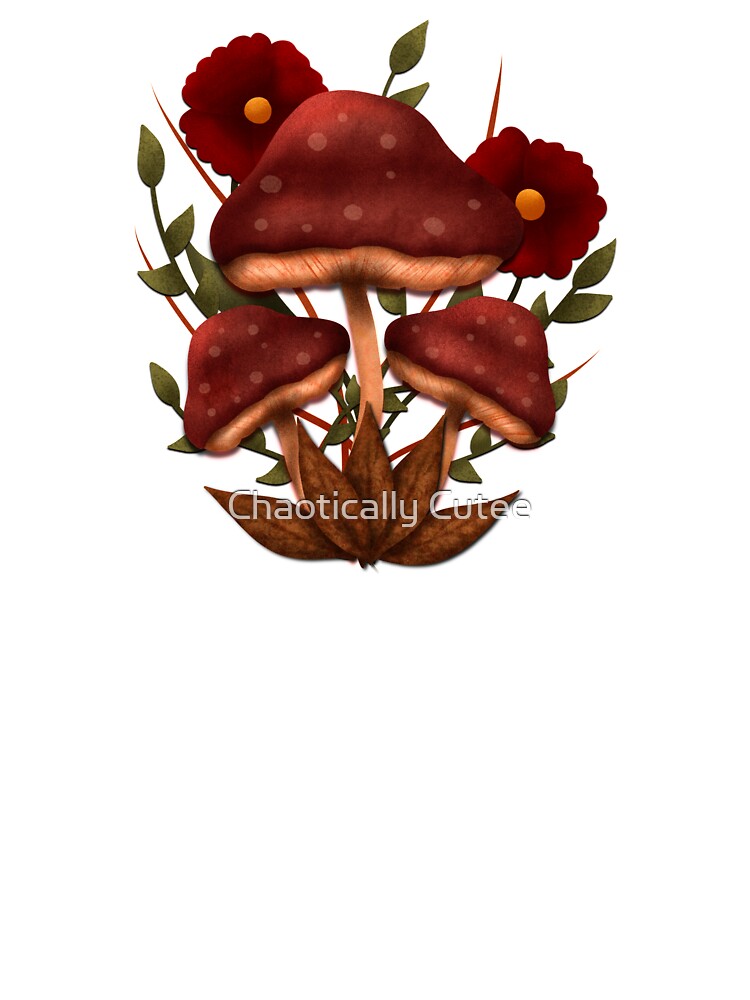 Autumn Fall Cottage Mushroom by Chaotically Cutee