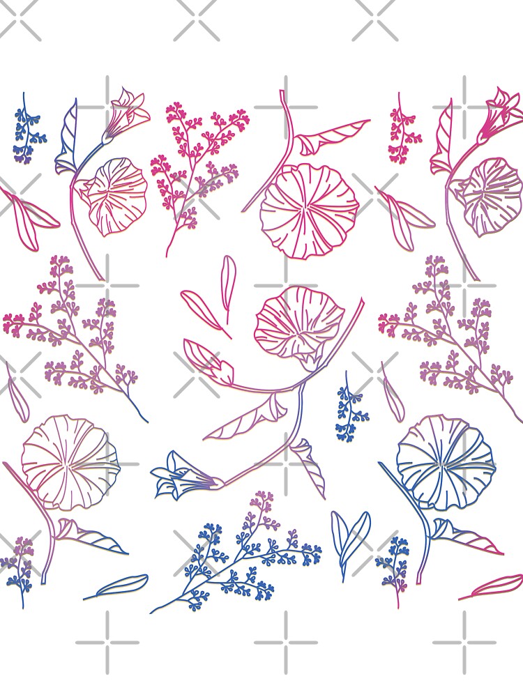 lowkey bisexual flower pattern by goblinbabe