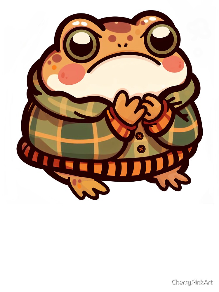 Grumpy Toad Ready For The Cold by CherryPinkArt