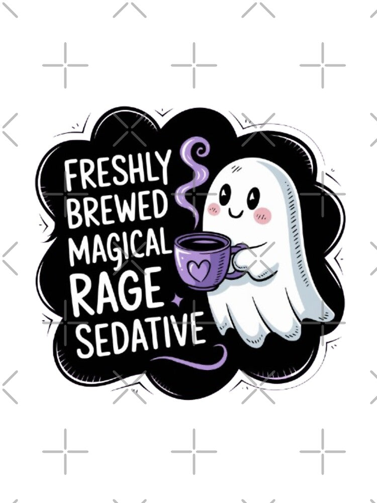 Freshly Brewed Magical Rage Sedative - Ghost with Coffee by GemBob Creations
