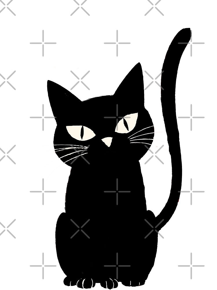 Black Cat Halloween Illustration - Minimalist Spooky Design by  Ojo de Lilith