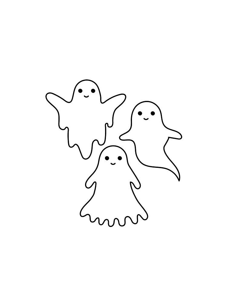 cute ghosts drawing by P Bodi