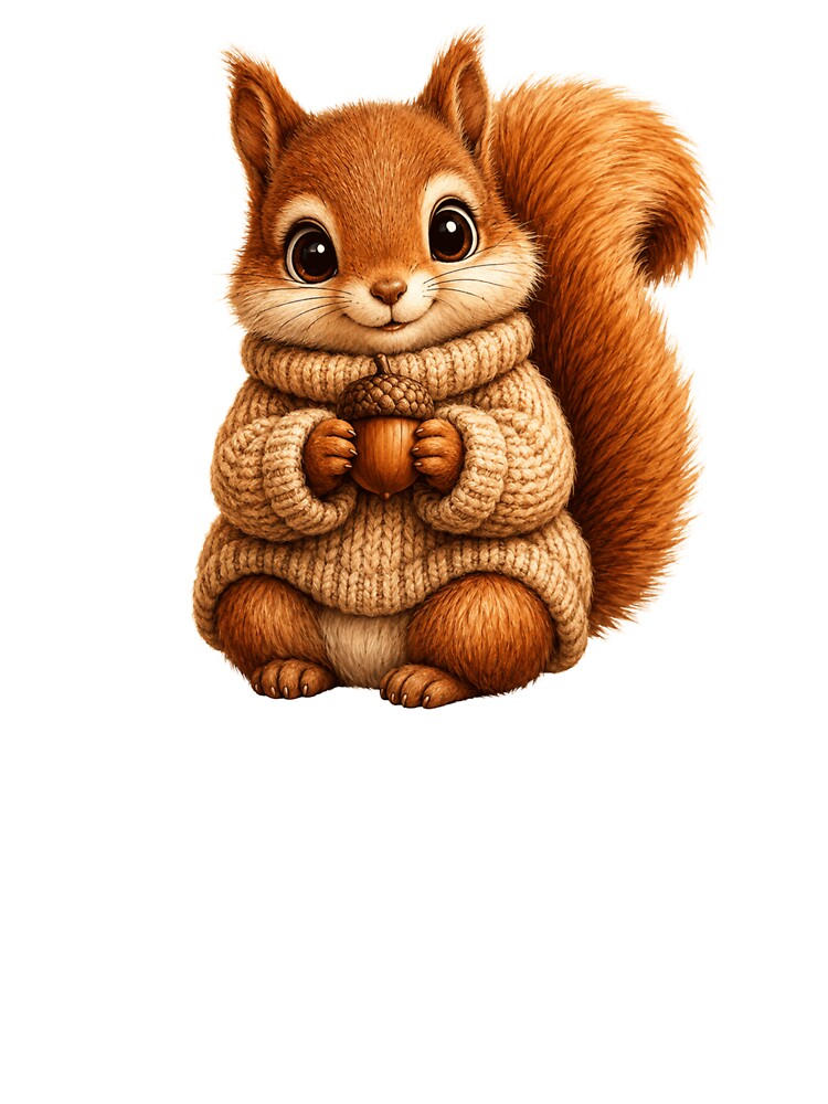 Cozy Squirrel with Acorn by RoPrincess