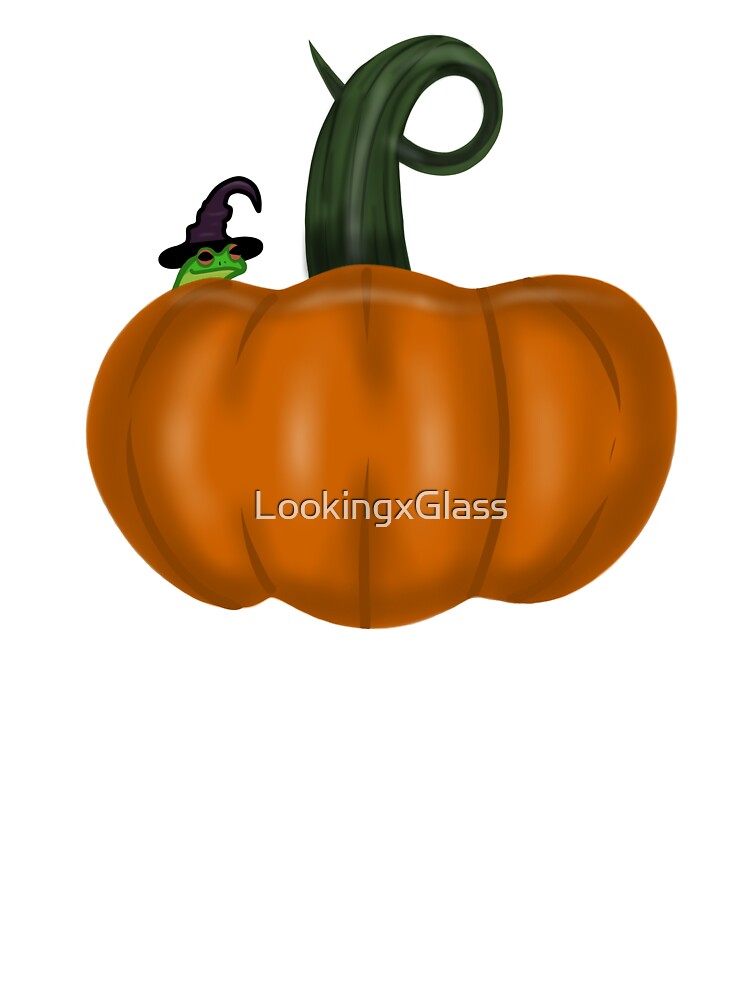 Frog on Pumpkin by LookingxGlass