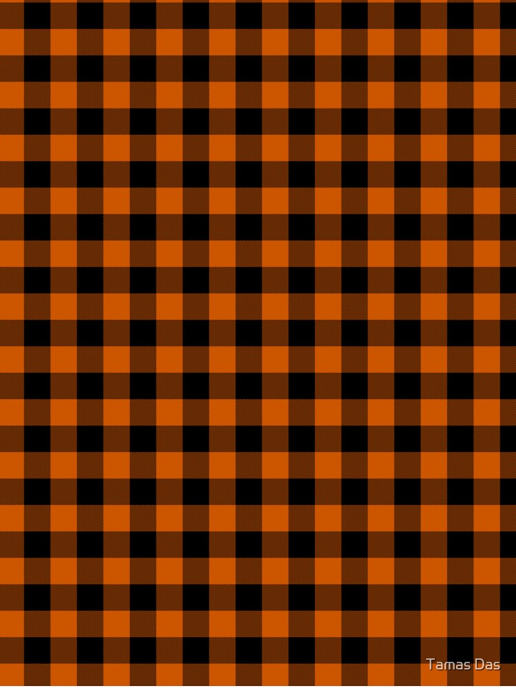 Black And Orange Buffalo Plaid, Black And Orange Buffalo Check, Black And Orange Plaid Pattern ,Black And Orange Gingham Check, by Tamas Das