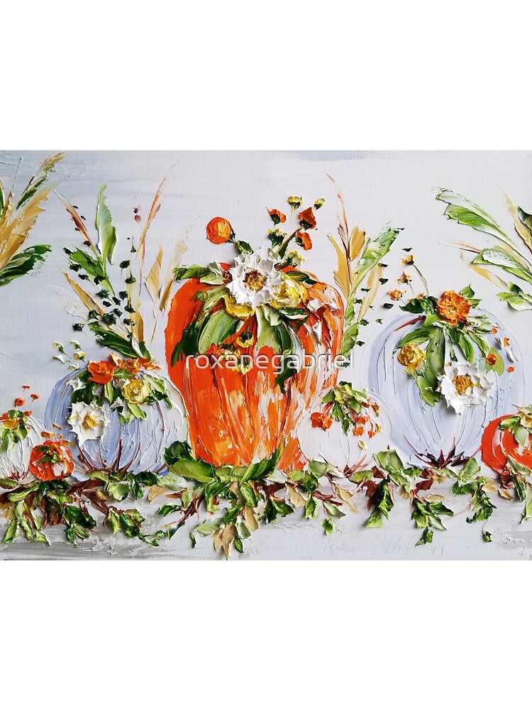 fall pumpkins painting by roxanegabriel