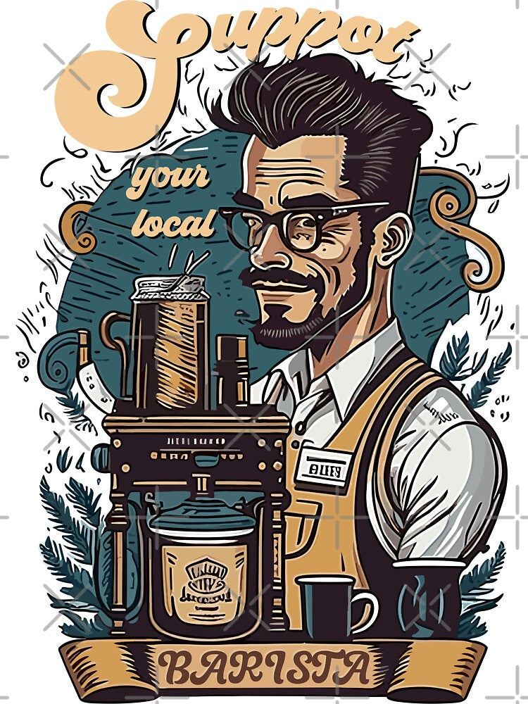Support Your Local Barista Coffee Lover's Delight by bennasener