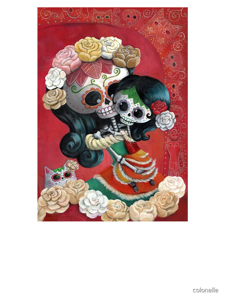 Mexican Skeletons Mother and Daughter by colonelle