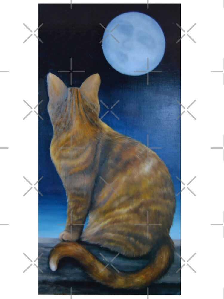 Full Moon Cat by ANNAKUCZYNSKI