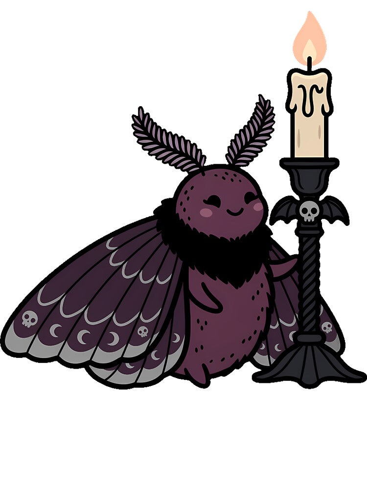Moth beside Candlestick by IllumeInk