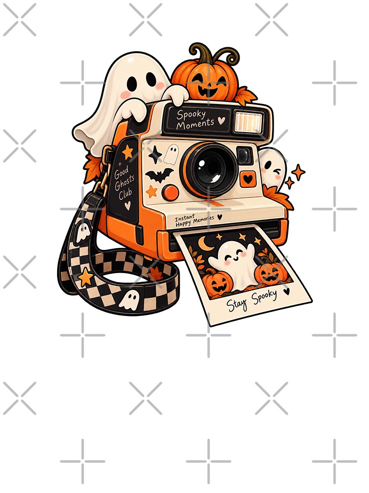 Spooky Halloween Camera Sticker | Retro Ghost by Butterfly  Effect