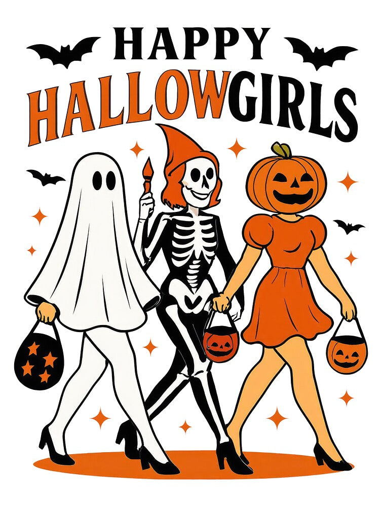 Happy Hallowgirls Retro Halloween by CleanDecor