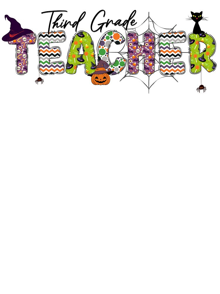 Third Grade Teacher Cute Halloween by NoonMoonApparel