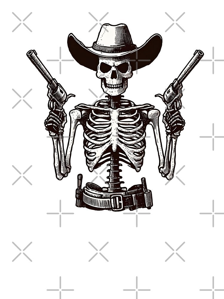 Skeleton cowboy gunslinger by revsdesign
