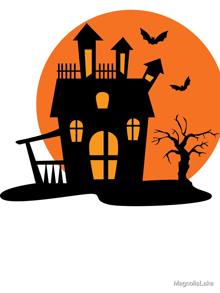 Haunted House and Full Moon by MagnoliaLake