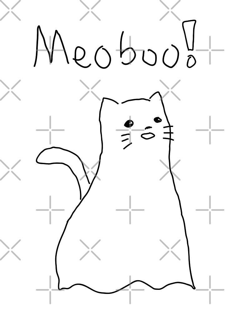 cute halloween cat  ghost - meoboo - minimal by greatnorris