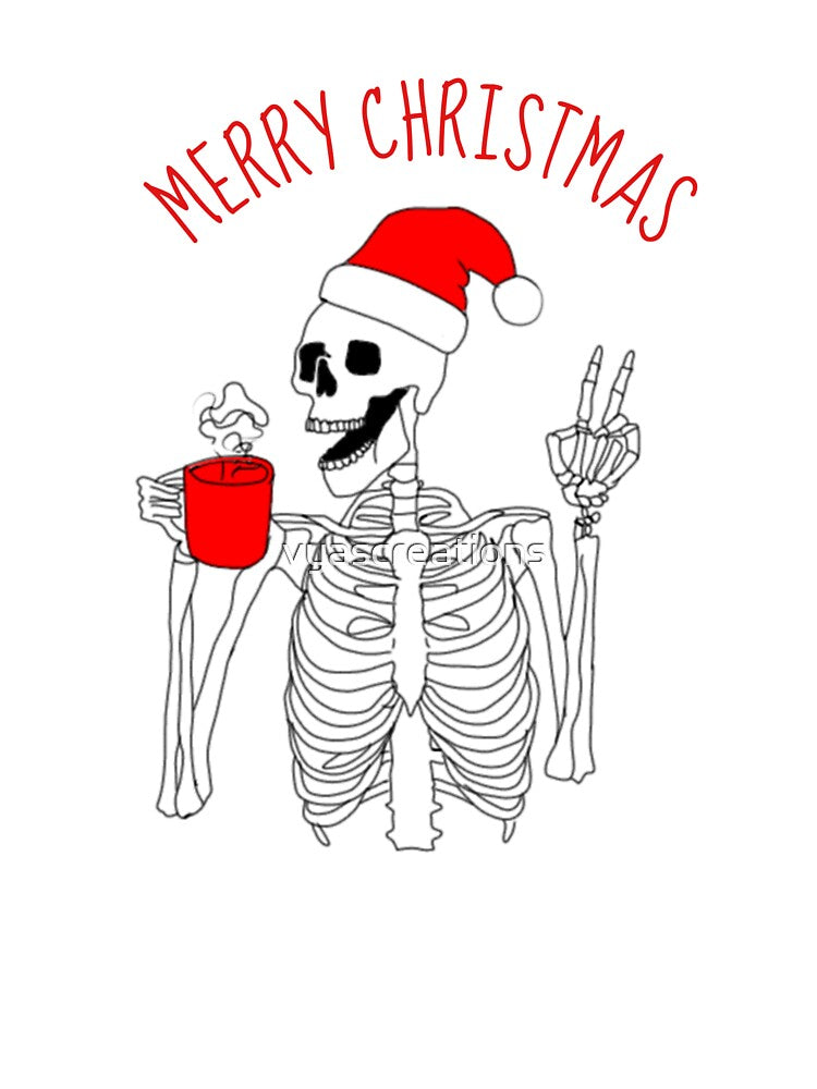 Funny christmas skeleton by vyascreations