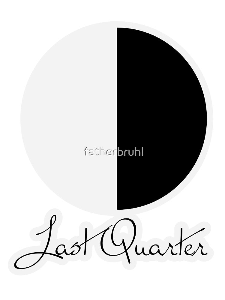 Last Quarter Moon Minimalist Moonphases by fatherbruhl
