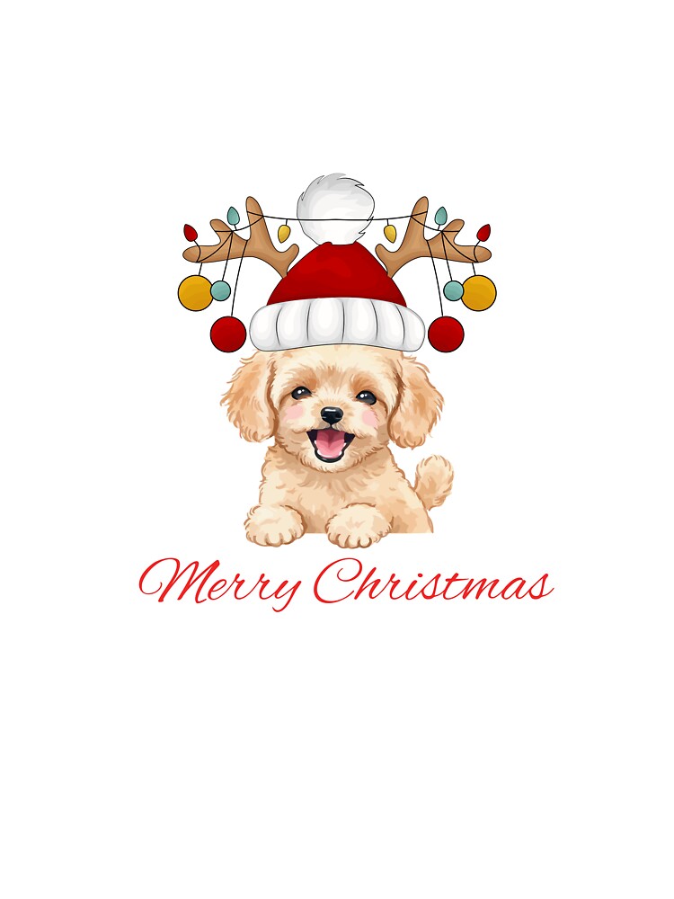 Merry Christmas, Christmas humor, funny Christmas design, cute dog by SofikoDesigns