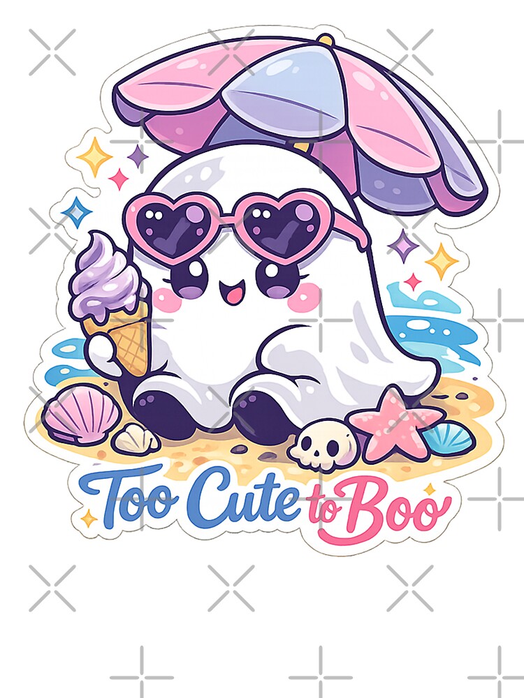 Cute Ghost Summer Vacation Beach Aesthetic by avinigav