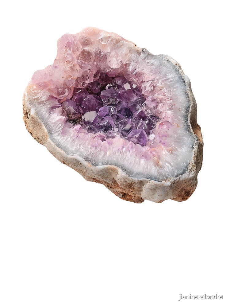Purple Amethyst Crystal Geode Aesthetic by jianina-alondra