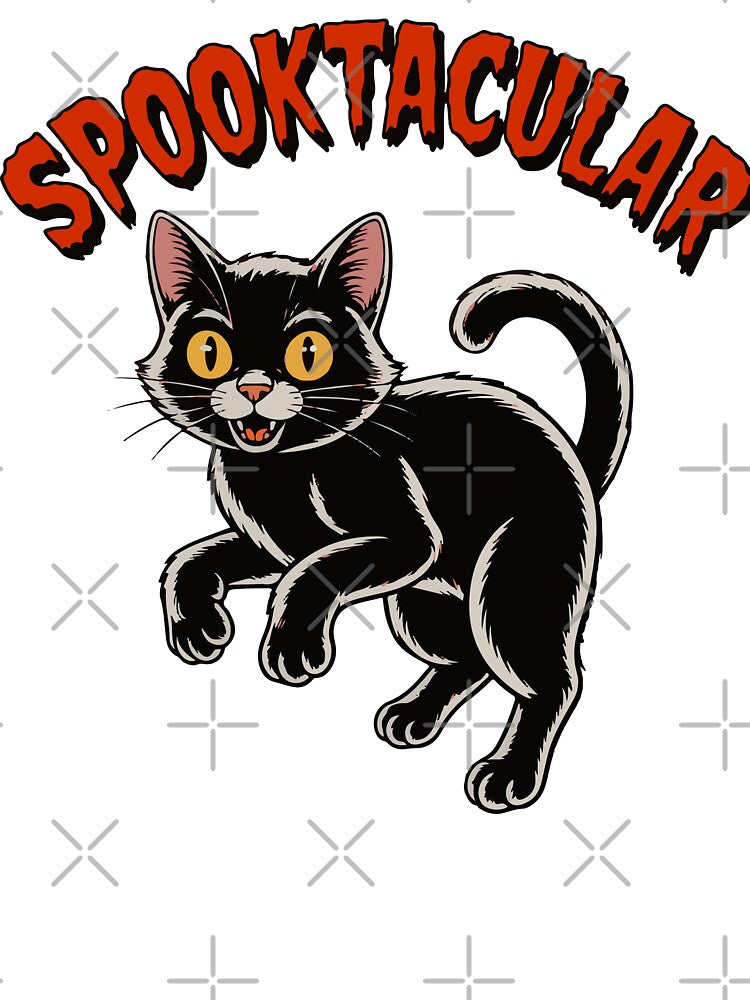 Spooktacular Black Cat Halloween - Cute Spooky Cat Digital Art by Mr-Slow