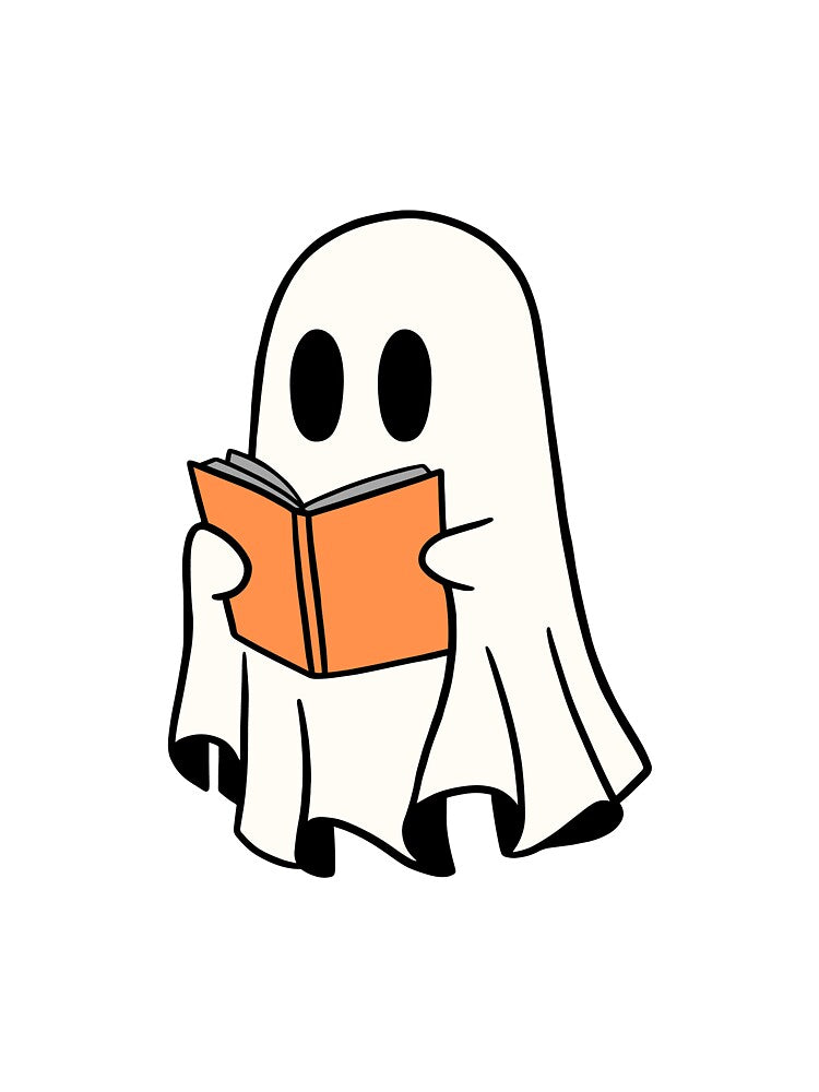 GHOST READING AN ORANGE BOOK by zvizdetss
