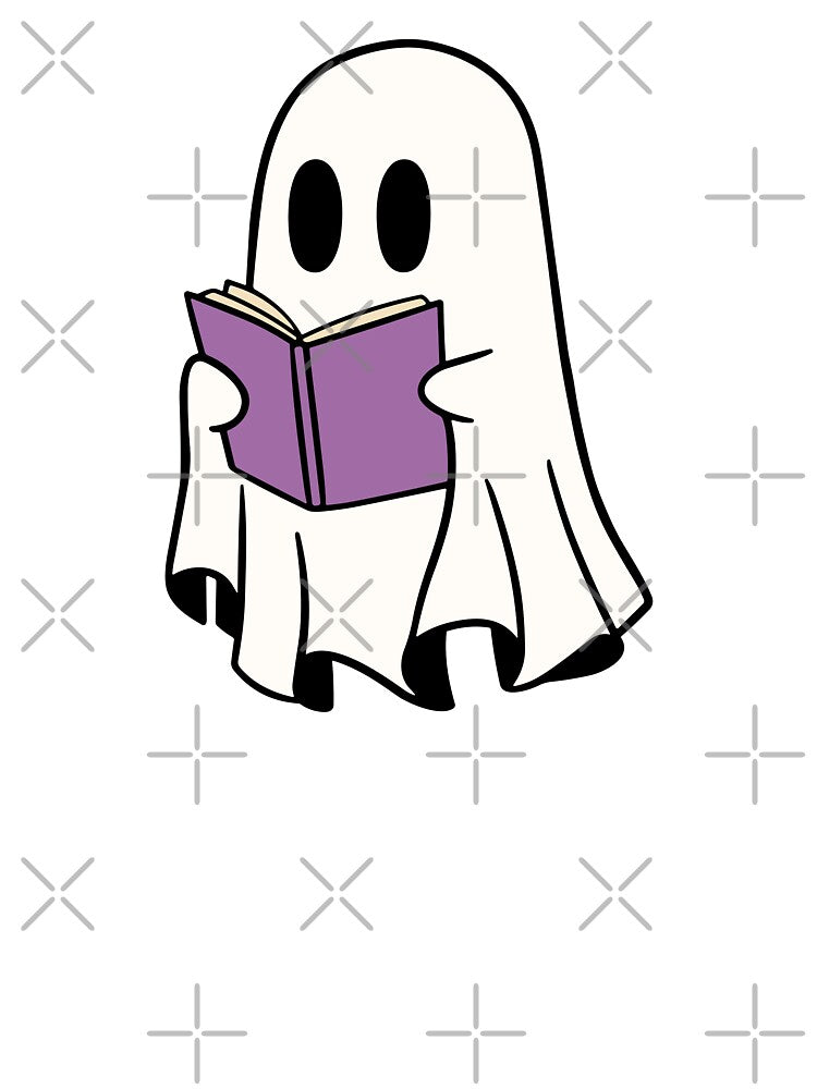 ghost reading a purple book by Neadoodles