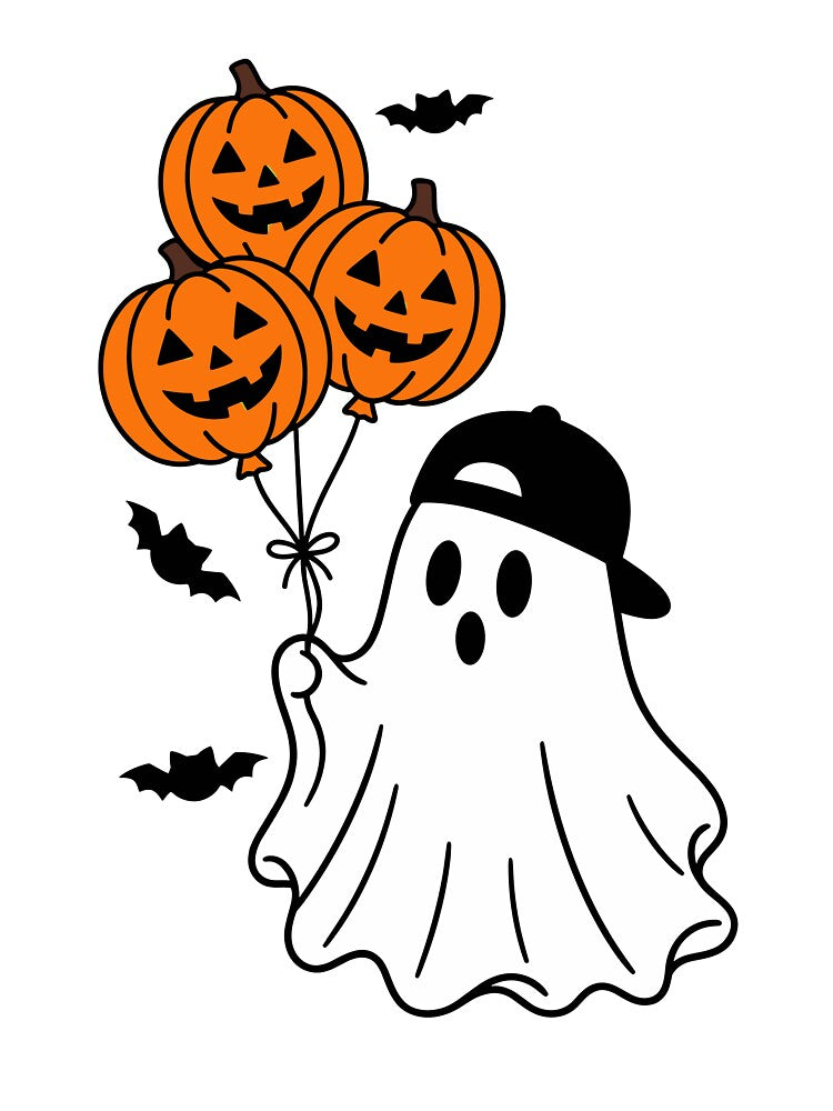 Cute Ghost Halloween Kids Pumpkin Balloons by KroghDs