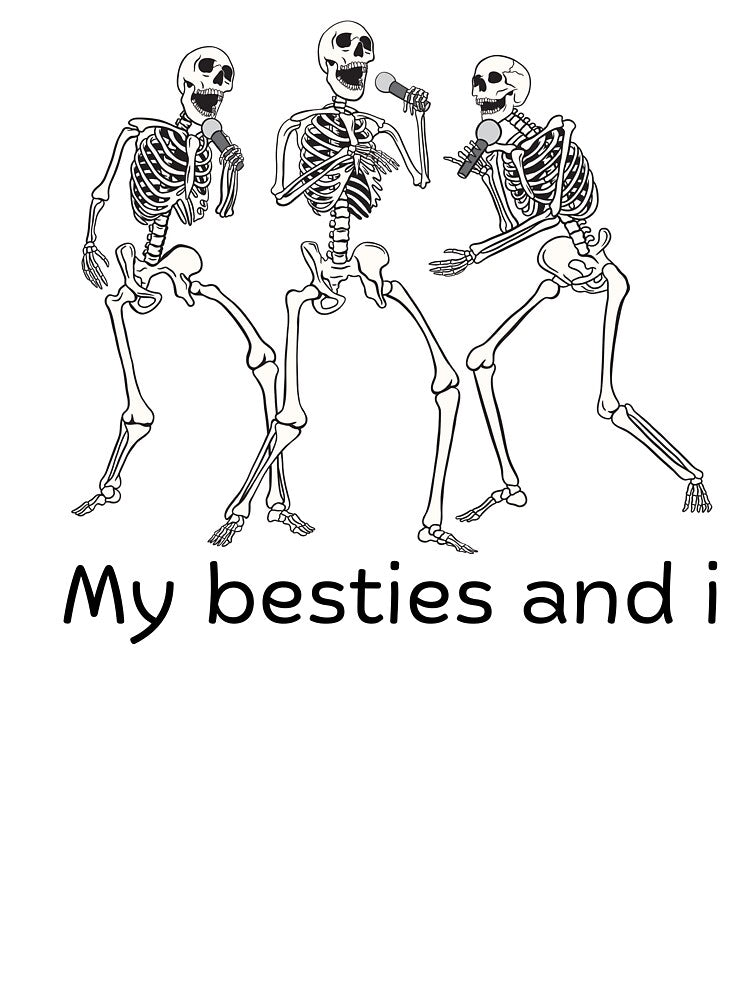 Funny Spooky Friends Spooky Skeleton by CCKimShop