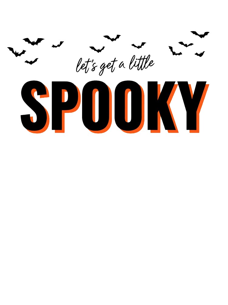 Let’s Get a Little Spooky Halloween Bats Typography Design by RuweisVibes