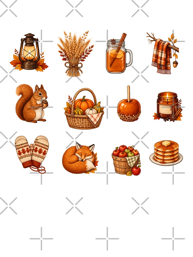 Cozy Autumn Fall Harvest & Woodland Stickers by Butterfly  Effect