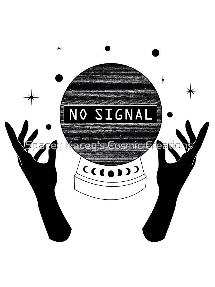 No Signal Crystal Ball dark version by Spacey Kacey's Cosmic Creations
