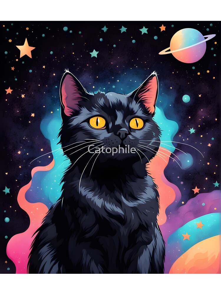 Black cat Galaxy by Catophile