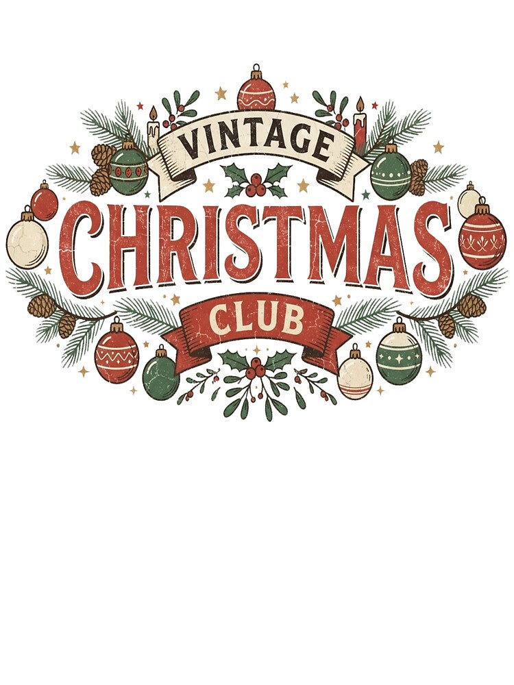 Vintage Christmas Club Retro Holiday Christmas Gift by LiviuGligoros