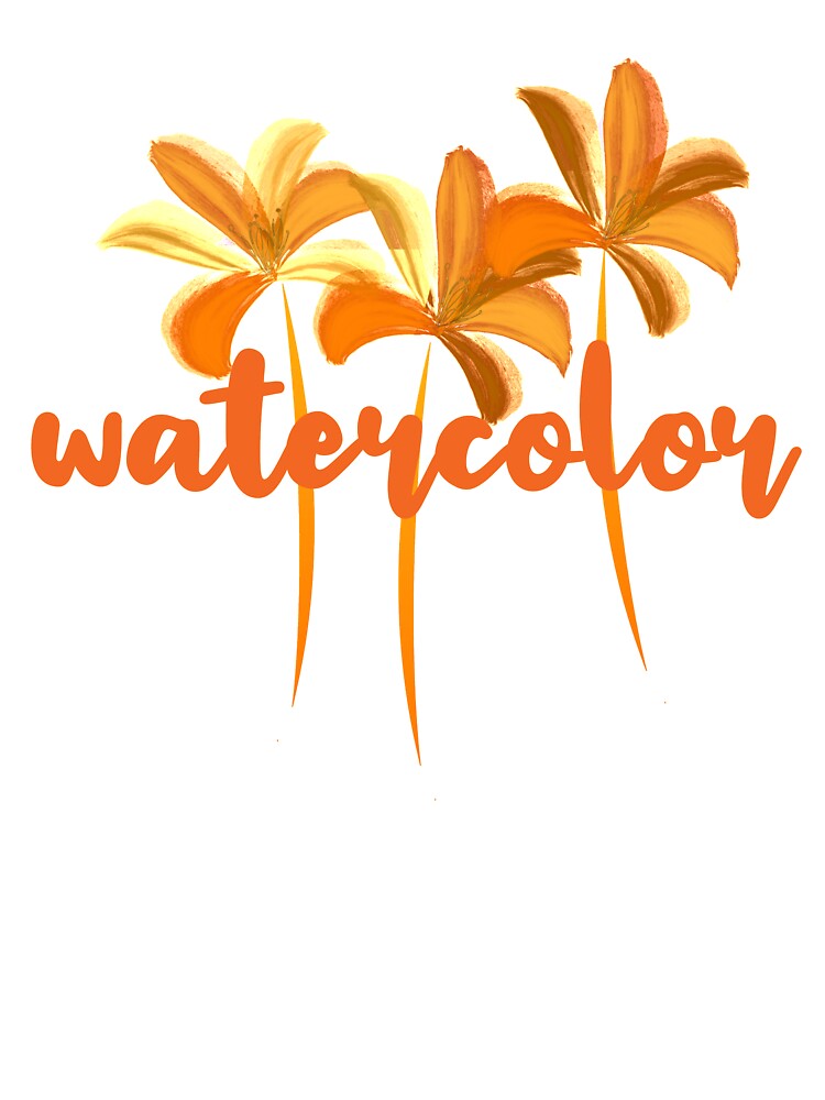Bright Lilies Watercolor by technotext