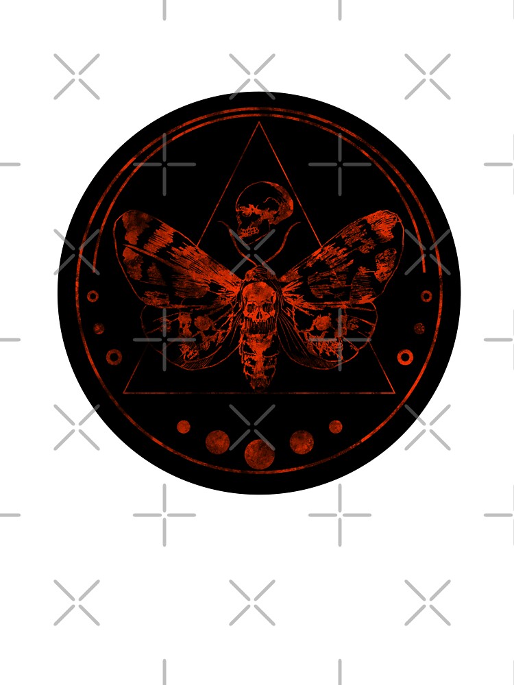 Skull Moth in Red by Kcinnik
